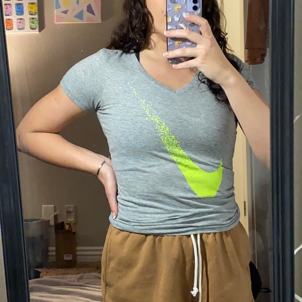 Gray athletic top